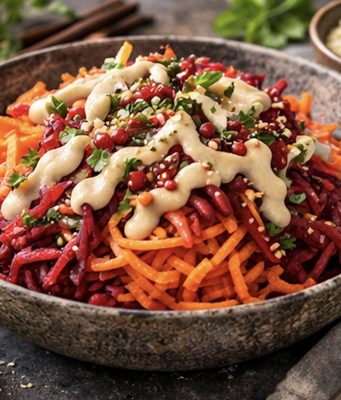 Raw Carrot & Beetroot Salad